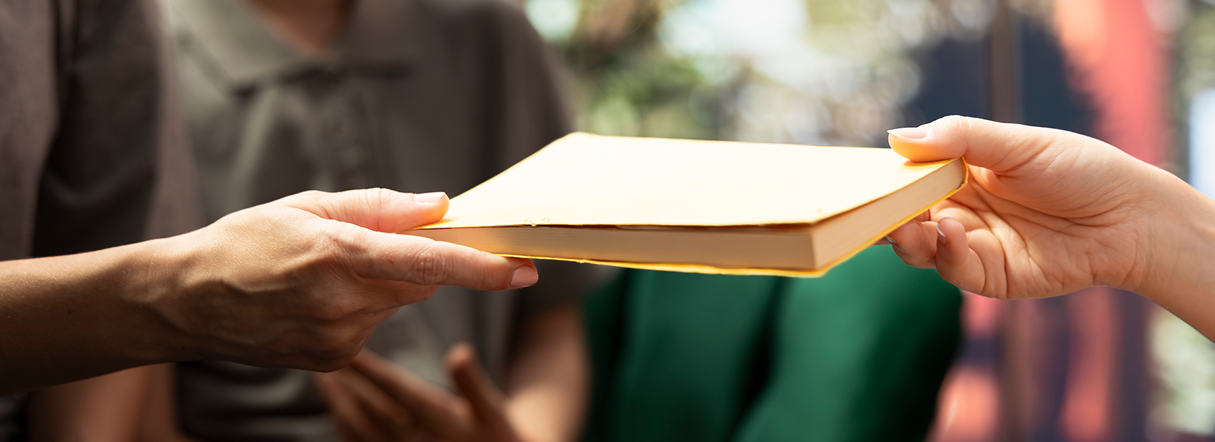 Handing someone a meaningful gift