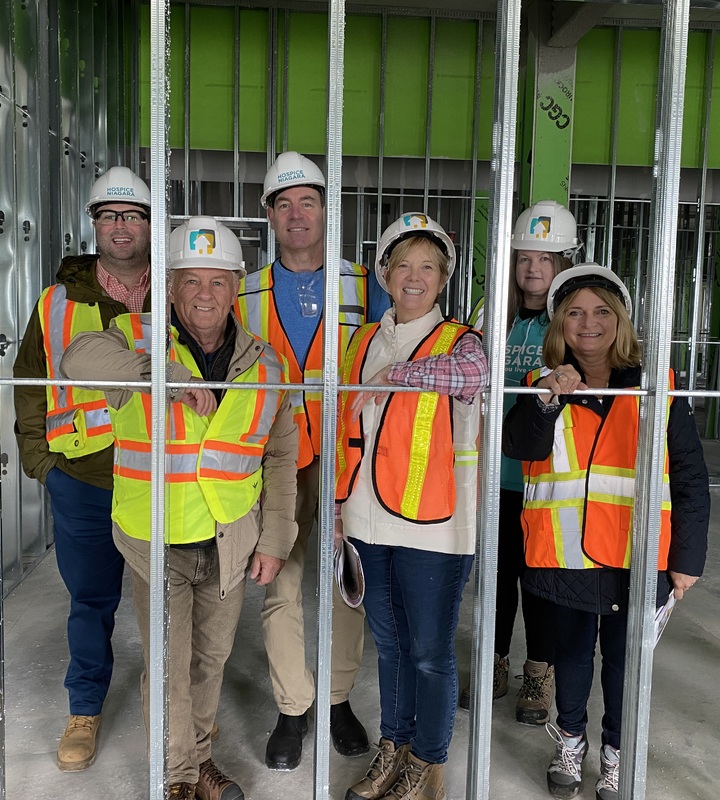 Hospice Niagara Walker House - Construction Underway - Board Members walk-thru